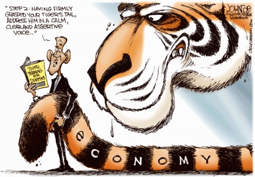 Catch a Tiger by the tail.