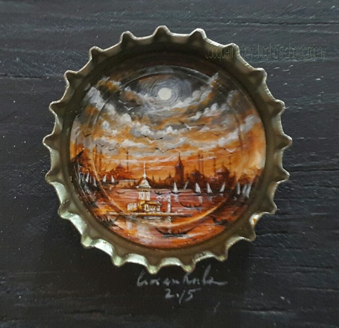 Fine Art, Beautiful Things, Artist, Art on Bottle Cap