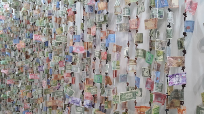 Collage, Money from around the world, art, creativity, photographs