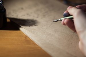 letter writing, handwriting, poetry