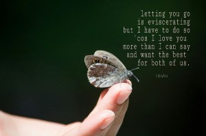 Letting Go, Poetry Card, Feelings, Relationships, Butterfly