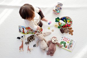 Charming Girl, Baby, Play Time, Toys